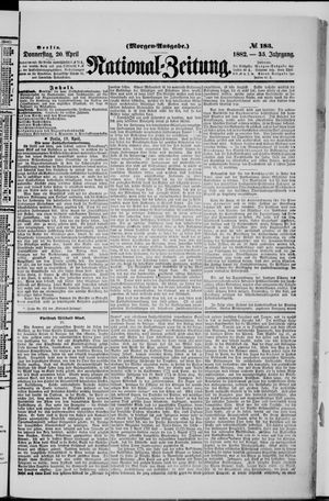 Nationalzeitung on Apr 20, 1882