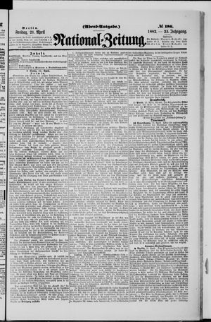 Nationalzeitung vom 21.04.1882