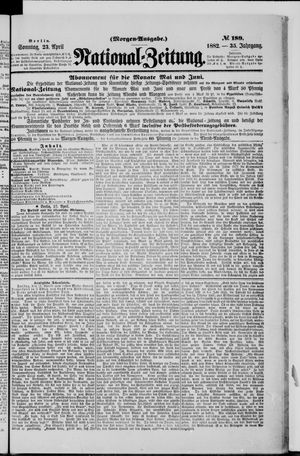 Nationalzeitung vom 23.04.1882