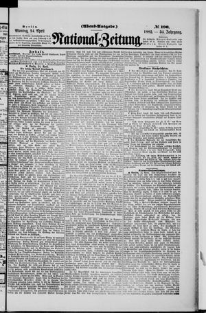 National-Zeitung on Apr 24, 1882