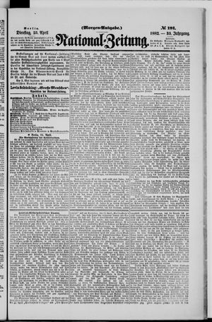 Nationalzeitung vom 25.04.1882