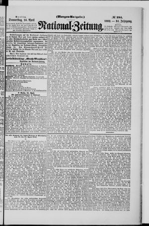 Nationalzeitung on Apr 27, 1882