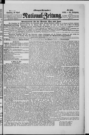 Nationalzeitung vom 30.04.1882