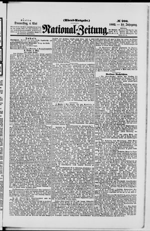 Nationalzeitung vom 04.05.1882