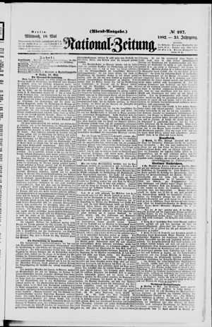National-Zeitung vom 10.05.1882