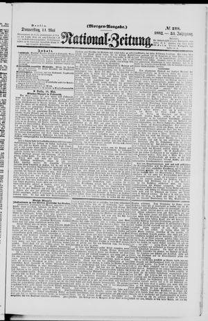 Nationalzeitung vom 11.05.1882