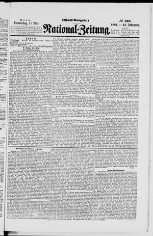 Nationalzeitung vom 11.05.1882