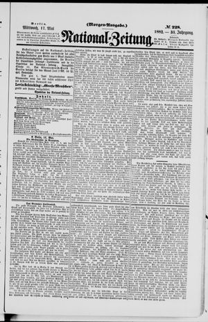 Nationalzeitung vom 17.05.1882