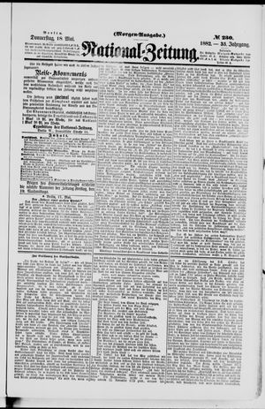 Nationalzeitung vom 18.05.1882