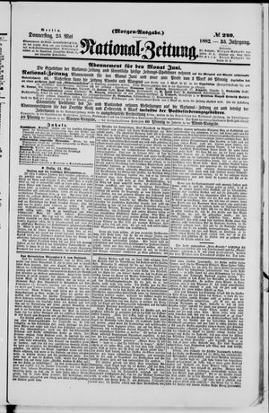 Nationalzeitung on May 25, 1882
