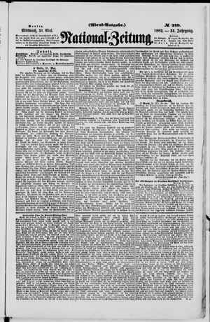 Nationalzeitung on May 31, 1882