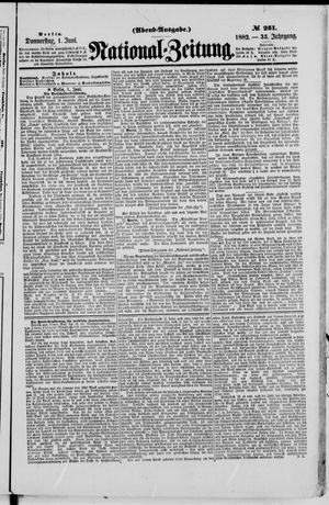 Nationalzeitung vom 01.06.1882