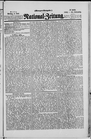 Nationalzeitung vom 02.06.1882