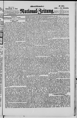 Nationalzeitung vom 03.06.1882