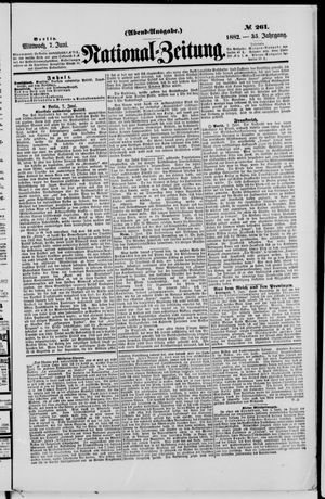 Nationalzeitung vom 07.06.1882