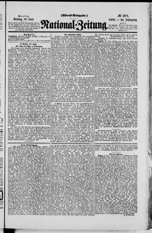 Nationalzeitung vom 16.06.1882