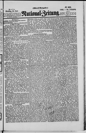 Nationalzeitung vom 20.06.1882