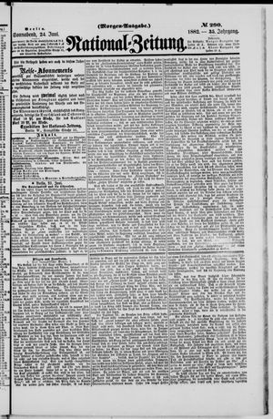 Nationalzeitung vom 24.06.1882