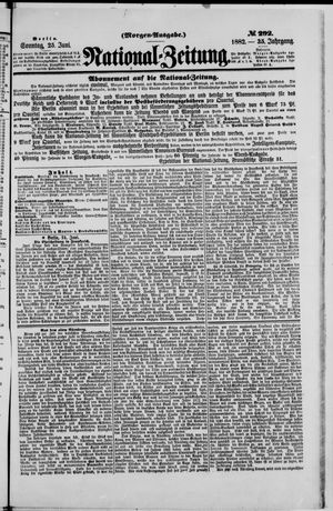 Nationalzeitung vom 25.06.1882