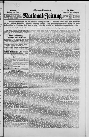 Nationalzeitung vom 30.06.1882