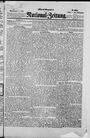 Nationalzeitung on Jul 1, 1882