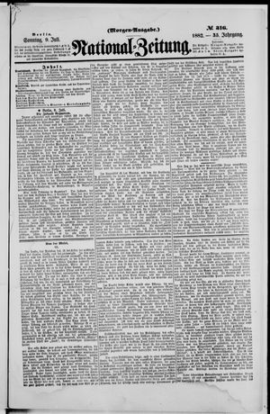 Nationalzeitung vom 09.07.1882