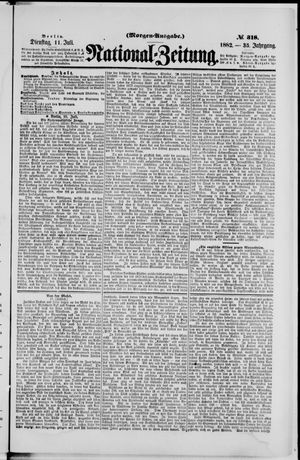 Nationalzeitung vom 11.07.1882