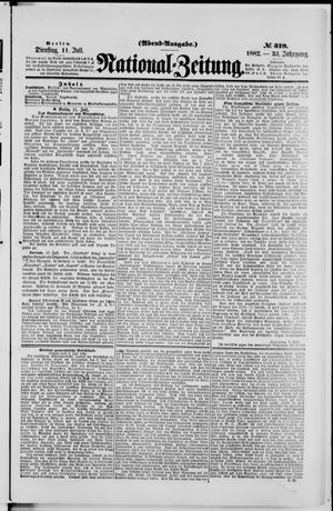 Nationalzeitung vom 11.07.1882