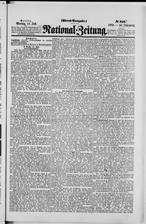 Nationalzeitung vom 17.07.1882