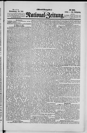 Nationalzeitung vom 22.07.1882