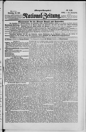 Nationalzeitung vom 23.07.1882