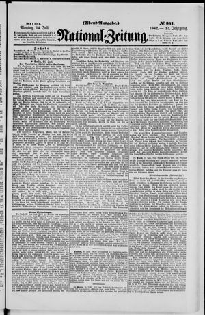 Nationalzeitung vom 24.07.1882