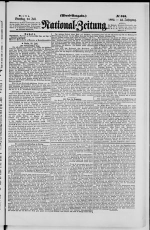 Nationalzeitung vom 25.07.1882