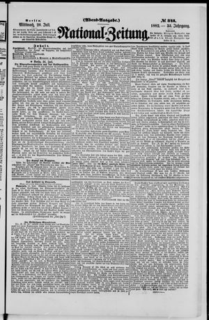 Nationalzeitung on Jul 26, 1882