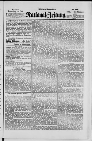 Nationalzeitung vom 27.07.1882