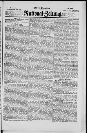 Nationalzeitung on Jul 29, 1882