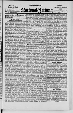 Nationalzeitung vom 31.07.1882
