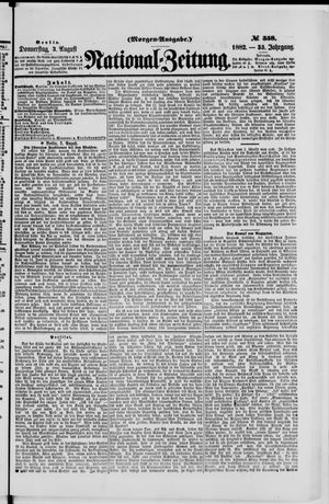 Nationalzeitung vom 03.08.1882