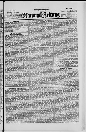 Nationalzeitung vom 04.08.1882