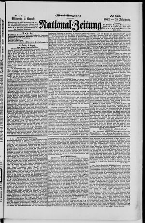 Nationalzeitung vom 09.08.1882