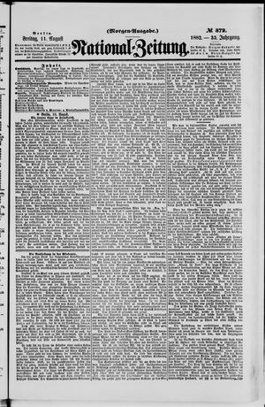 Nationalzeitung vom 11.08.1882
