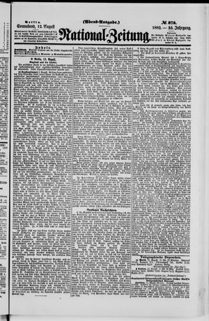 Nationalzeitung vom 12.08.1882