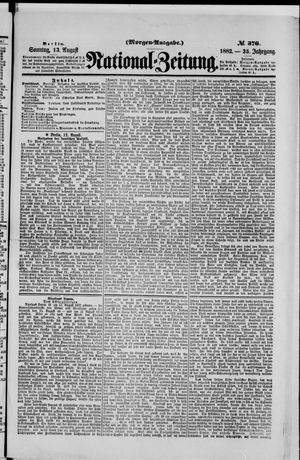 Nationalzeitung vom 13.08.1882