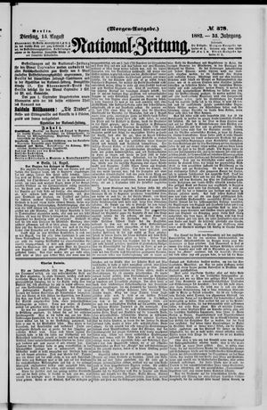 Nationalzeitung vom 15.08.1882