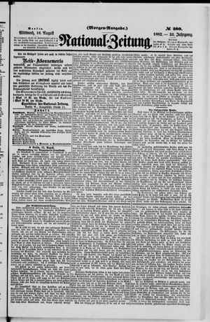 Nationalzeitung vom 16.08.1882