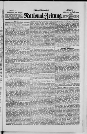 Nationalzeitung vom 19.08.1882