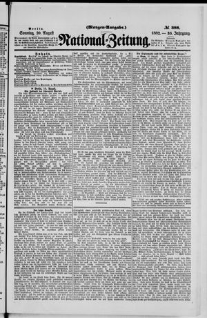 Nationalzeitung on Aug 20, 1882