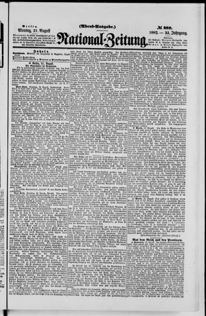 Nationalzeitung vom 21.08.1882