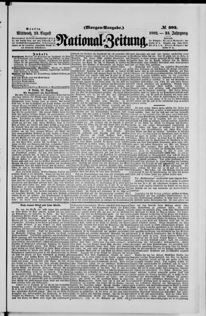 Nationalzeitung vom 23.08.1882