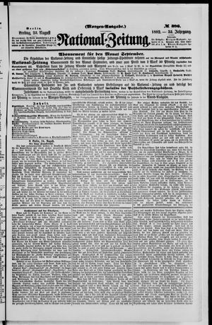 Nationalzeitung vom 25.08.1882